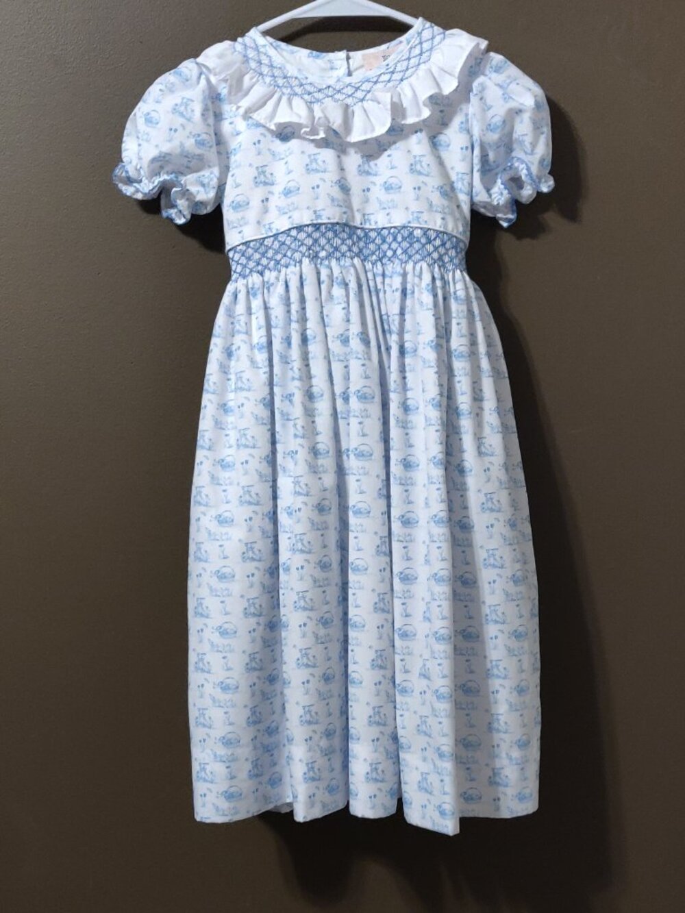 Smockingbird Smocked Easter Basket Jenny Dress SIZE 7